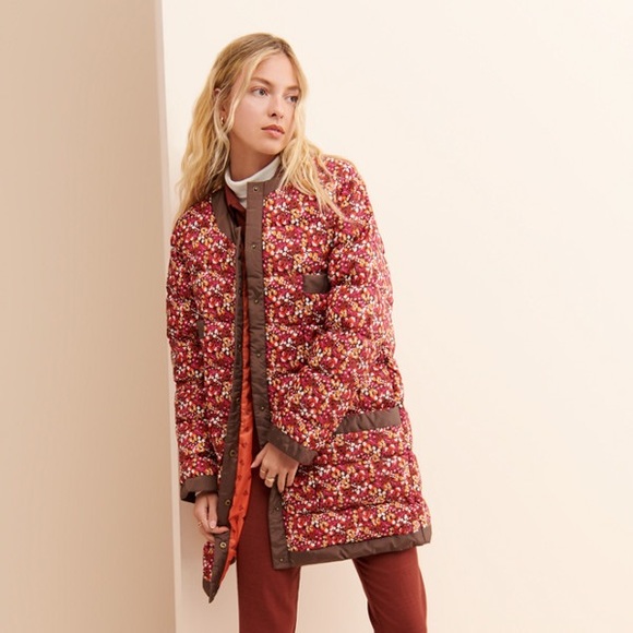 NWOT Anna Sui Pop-Pourri Posies Puffer Coat S Z150-7 - Picture 6 of 7